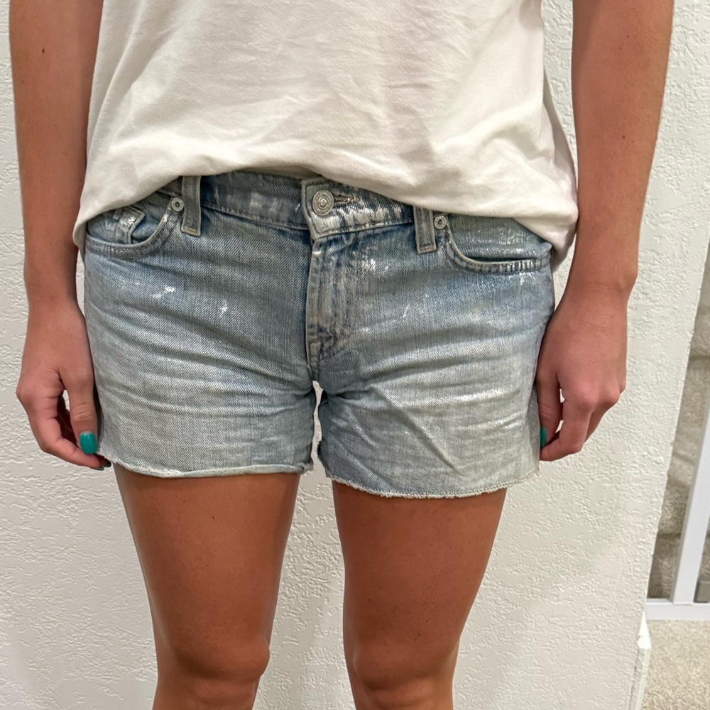7 for all mankind jean shorts
